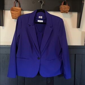 1X Worthington work suit Jacket Royal blue EUC Purple-ish